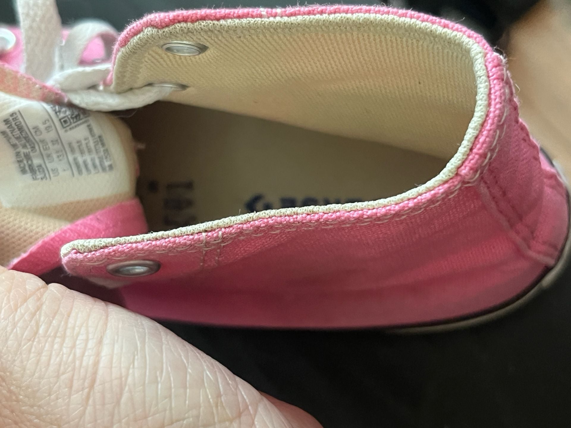 Converse Chuck Taylor All Star High Top Size 1 Pink Canvas 8