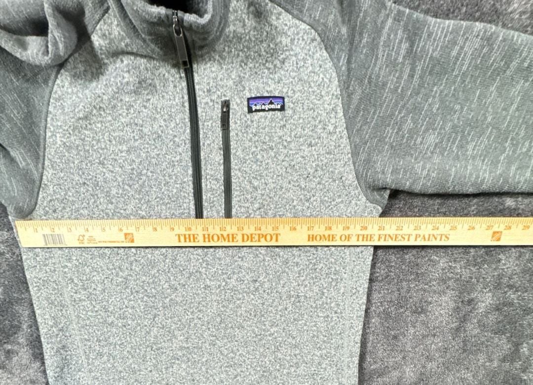 Men’s Patagonia Better Sweater 1/4-Zip Pullover Size M Gray Knit Fleece 7