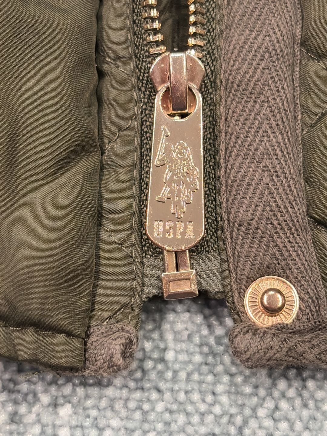 U.S. Polo Assn. Quilted Jacket Olive Green 8