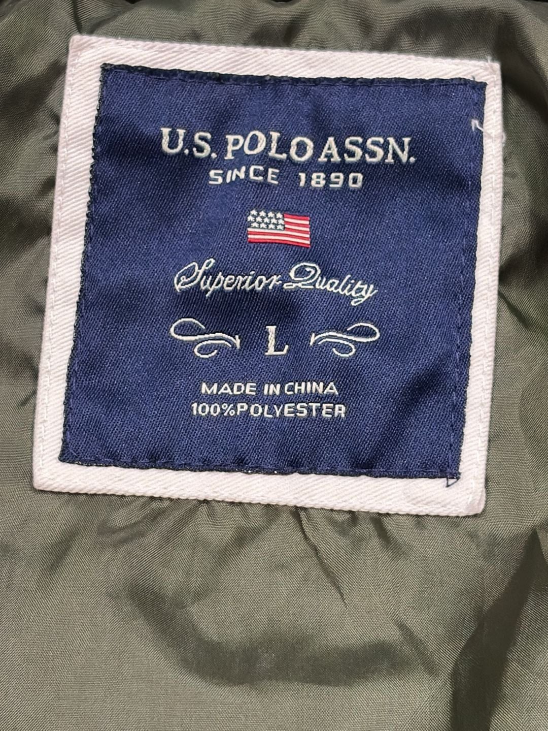 U.S. Polo Assn. Quilted Jacket Olive Green 11