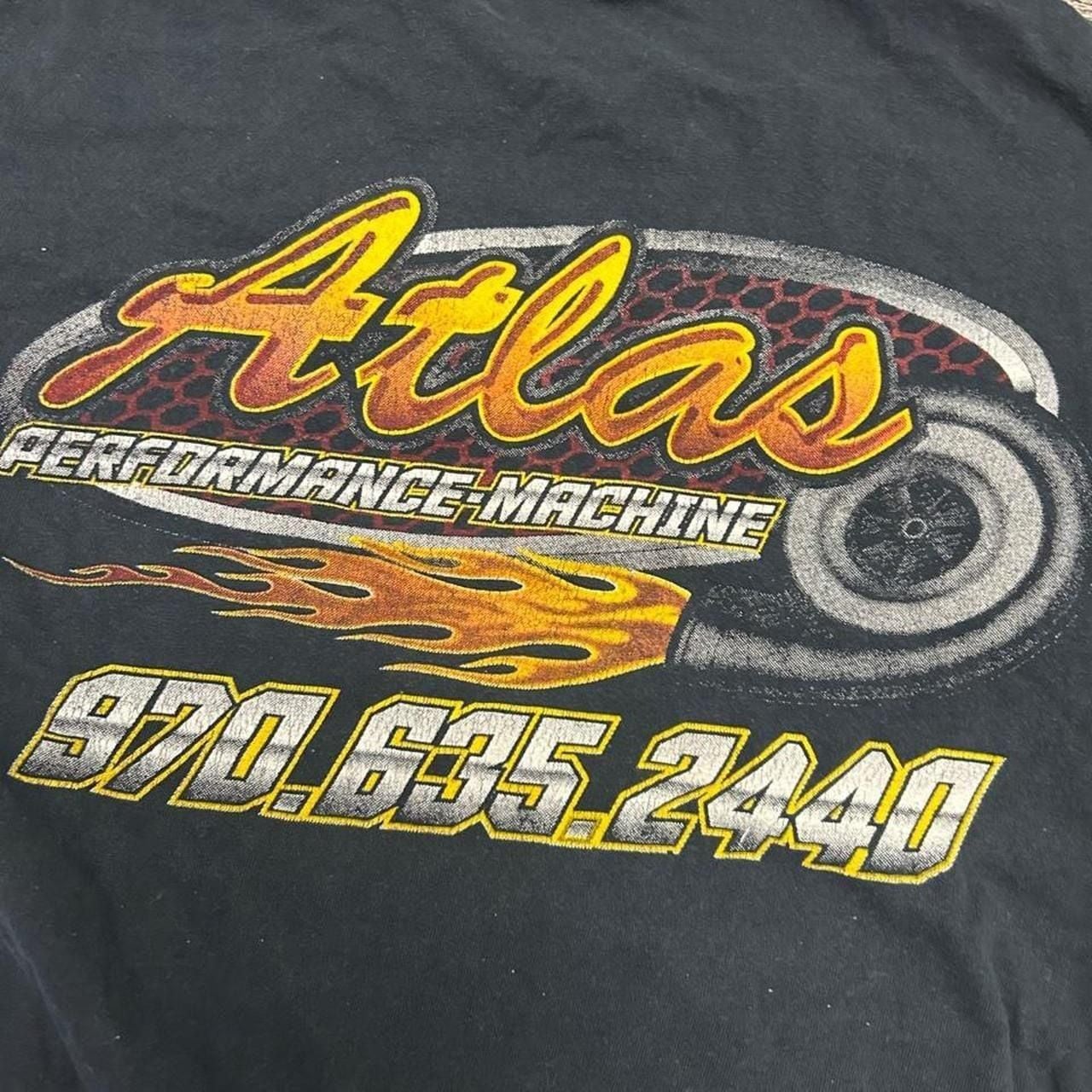Gildan Atlas Performance Machine T-Shirt Size S Black Graphic Tee 3