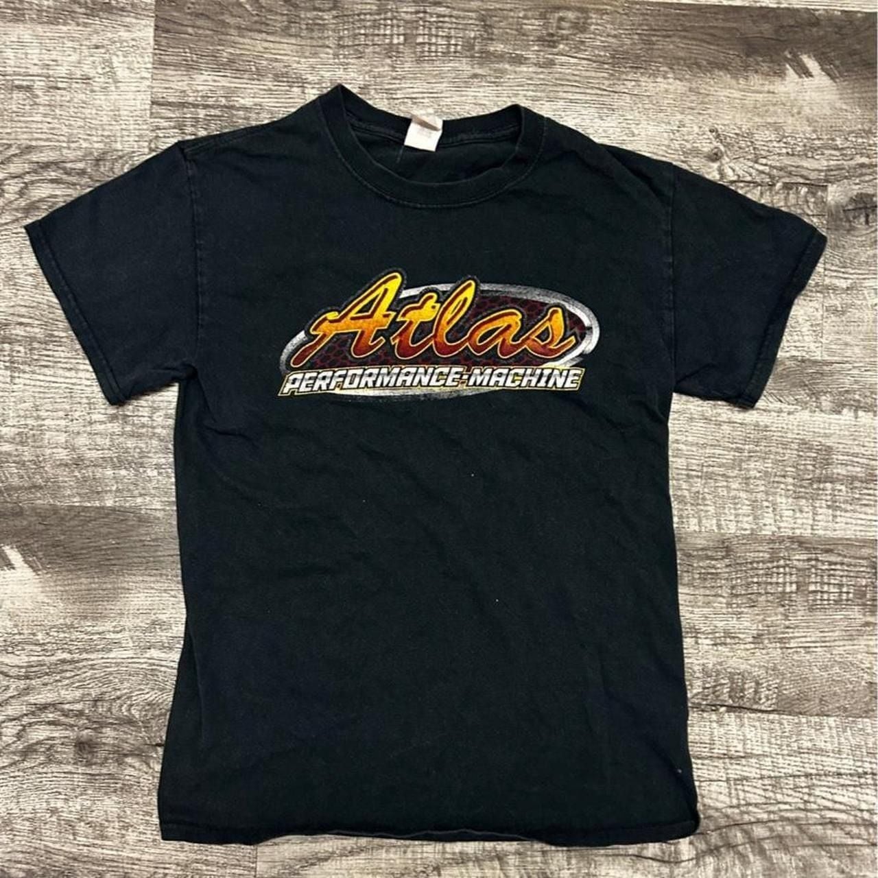 Gildan Atlas Performance Machine T-Shirt Size S Black Graphic Tee 5