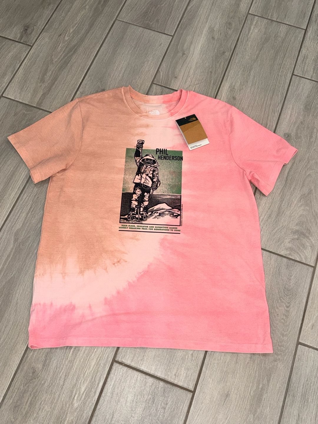 The North Face Phil Henderson Graphic Tee Size XL Pink Tie Dye Shirt Item 0496 2