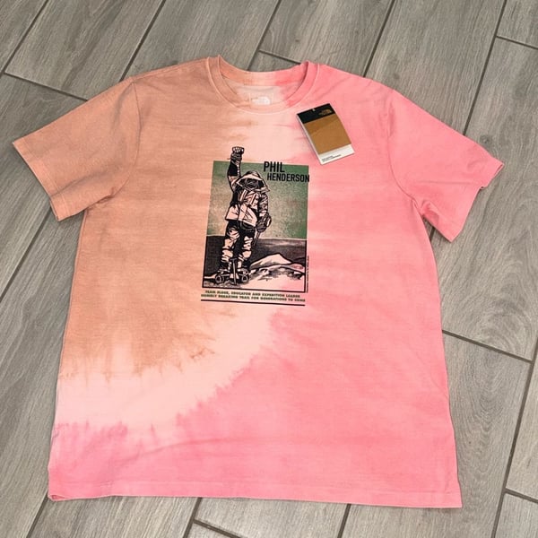 The North Face Phil Henderson Graphic Tee Size XL Pink Tie Dye Shirt Item 0496