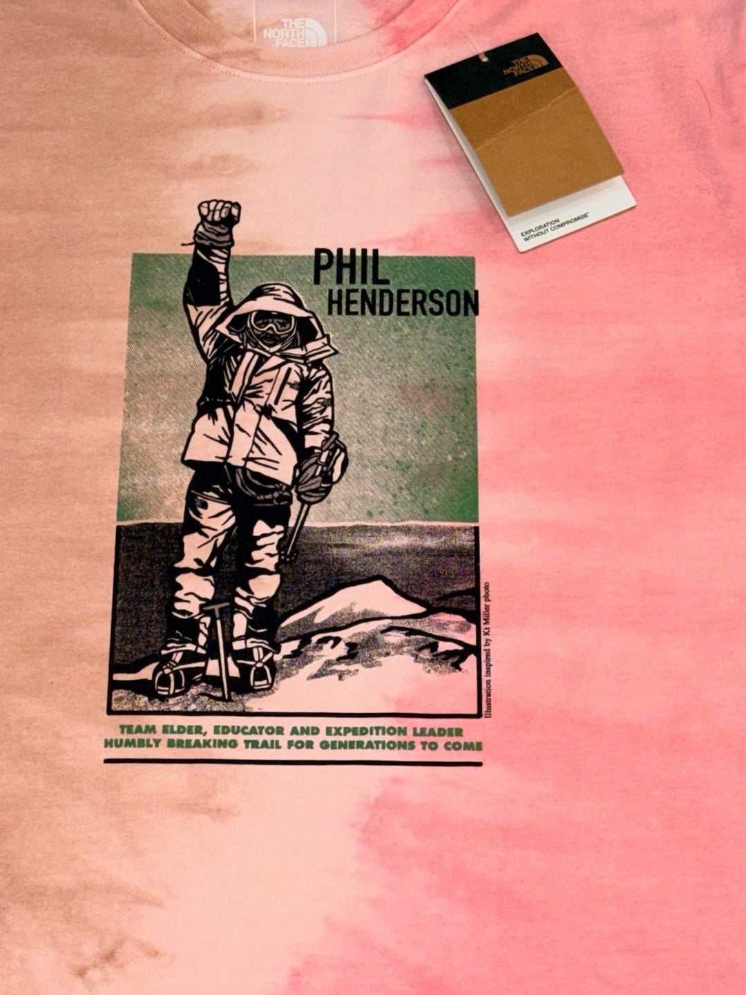 The North Face Phil Henderson Graphic Tee Size XL Pink Tie Dye Shirt Item 0496 4