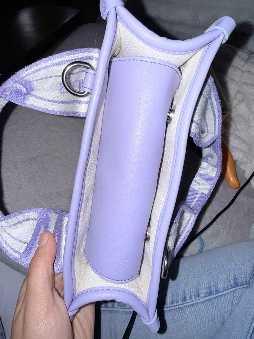 Steve Madden Bwebber Crossbody Tote Lavender Multi 5