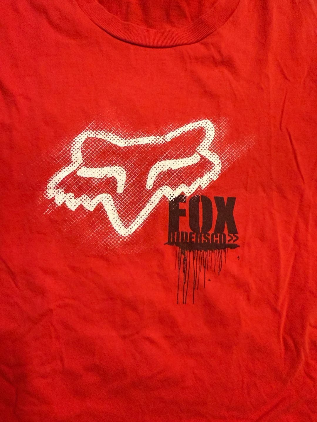 Retro Y2K Fox Racing Long Sleeve Graphic Shirt Red Size L 7