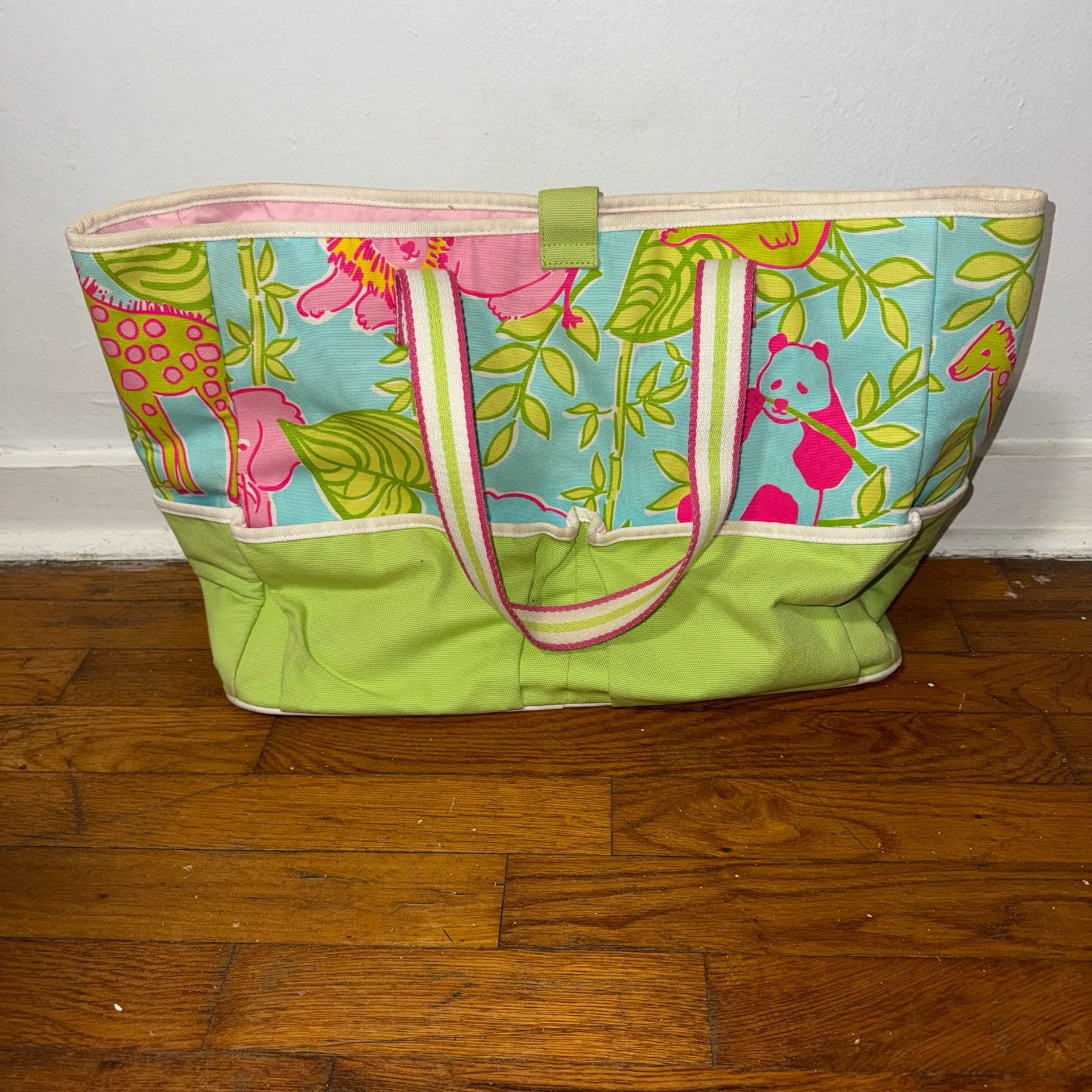 Vintage Lilly Pulitzer Canvas Tote Bag One Size Multic 3