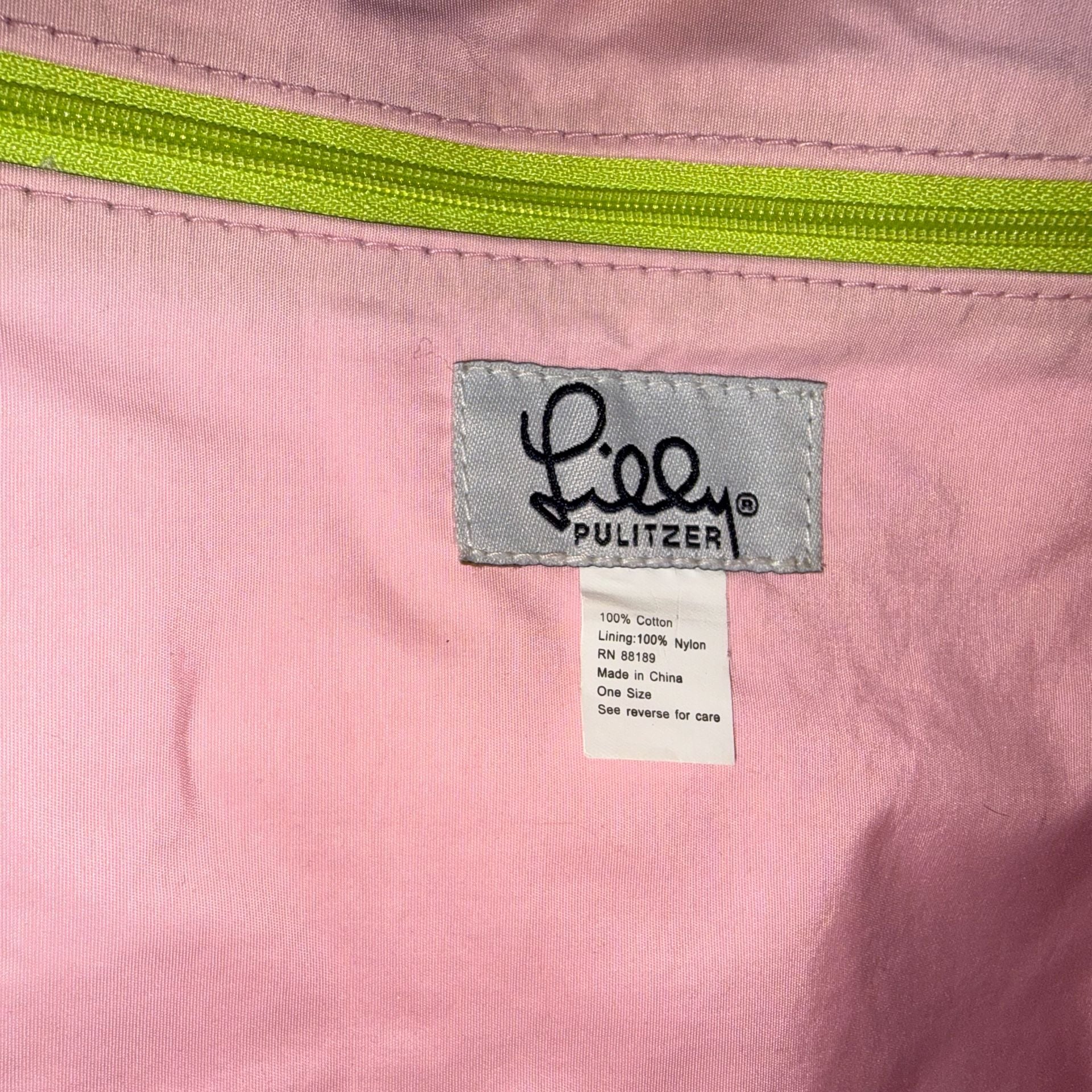 Vintage Lilly Pulitzer Canvas Tote Bag One Size Multic 4