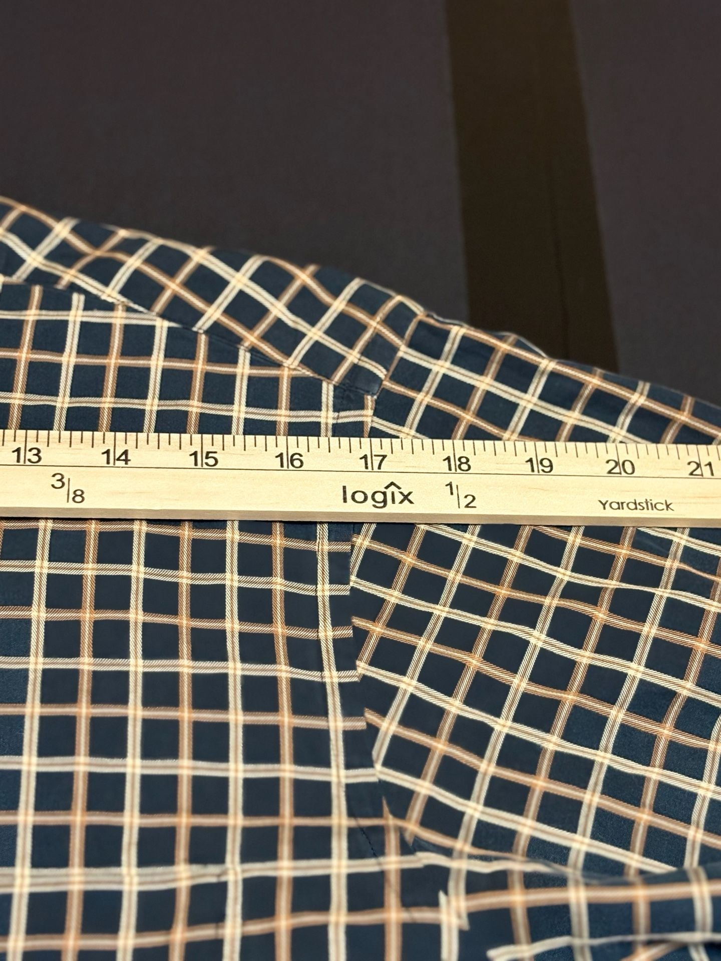 Scott Barber Plaid Button-Down Shirt Size M Dark Green Cotton 8