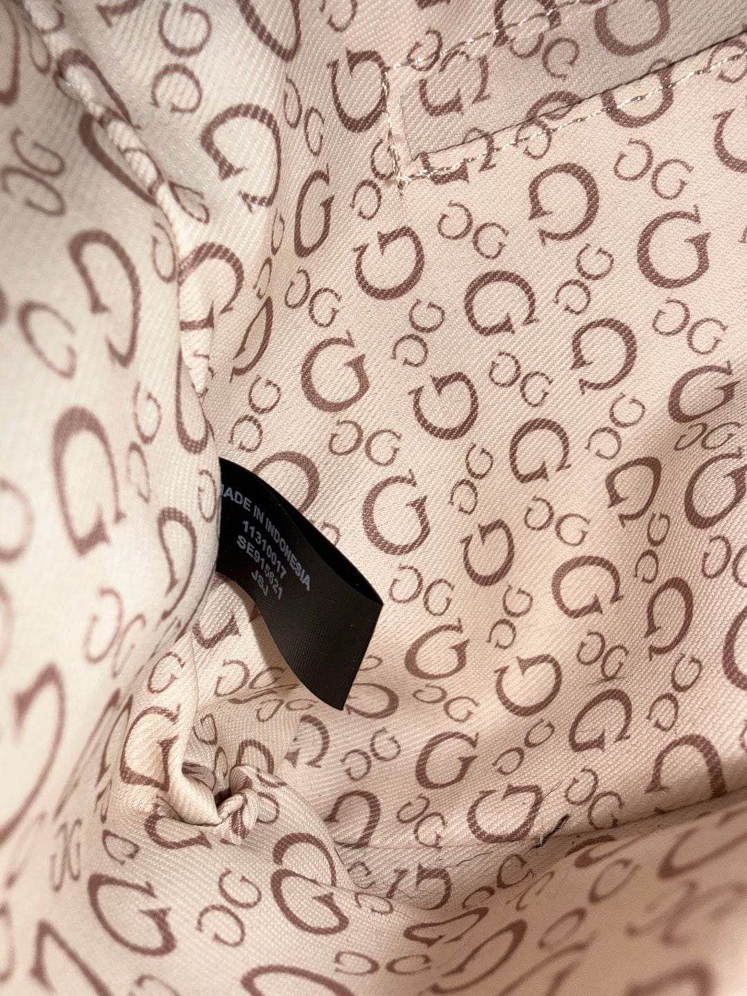 Guess Logo Embossed Metallic Silver Top Handle Crossbody Bag 6