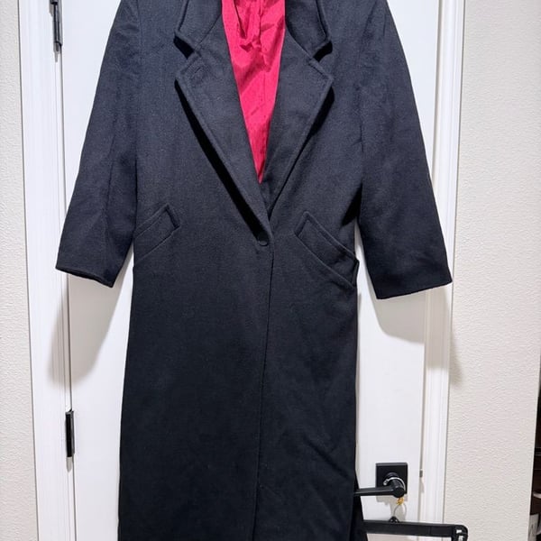 Ben Samuels Wool Overcoat Black