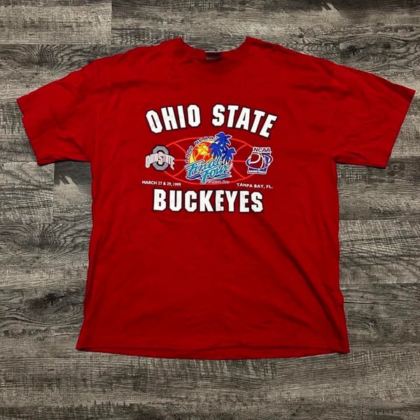Gear For Sports Ohio State T-Shirt Size XL Red 1999 Final Four Tampa Bay