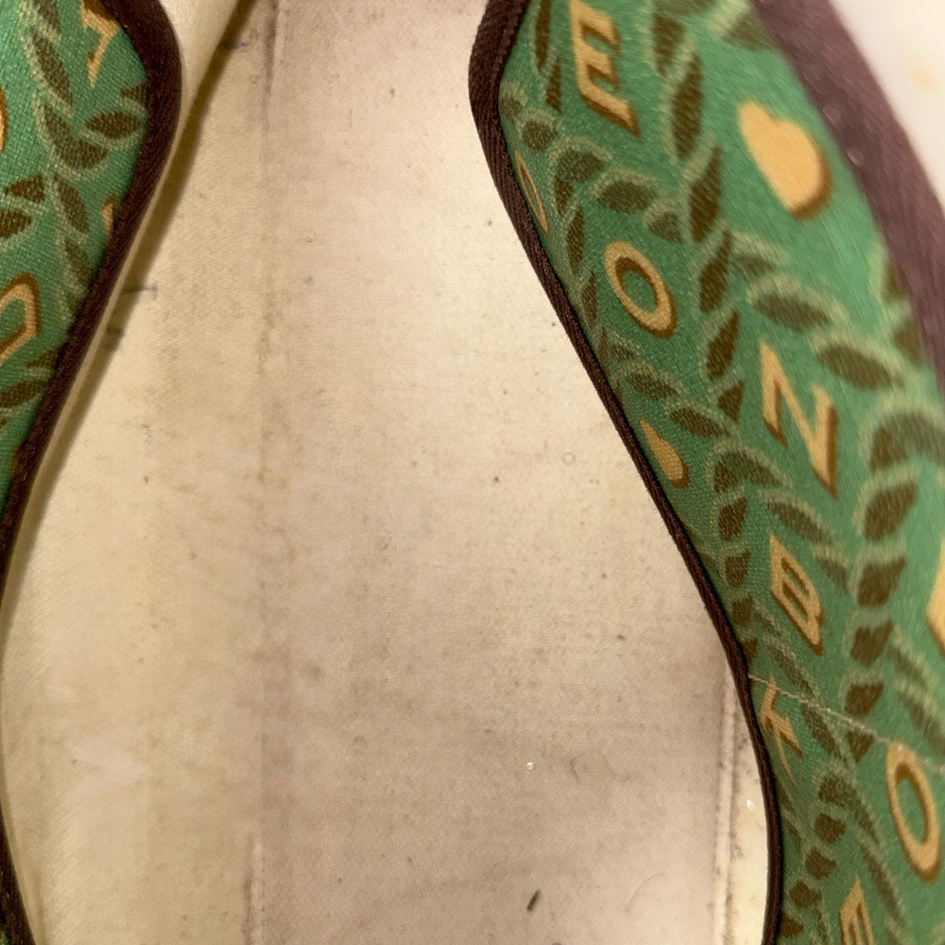 Vintage Dooney & Bourke Green Monogram Tassel Tote Bag 5
