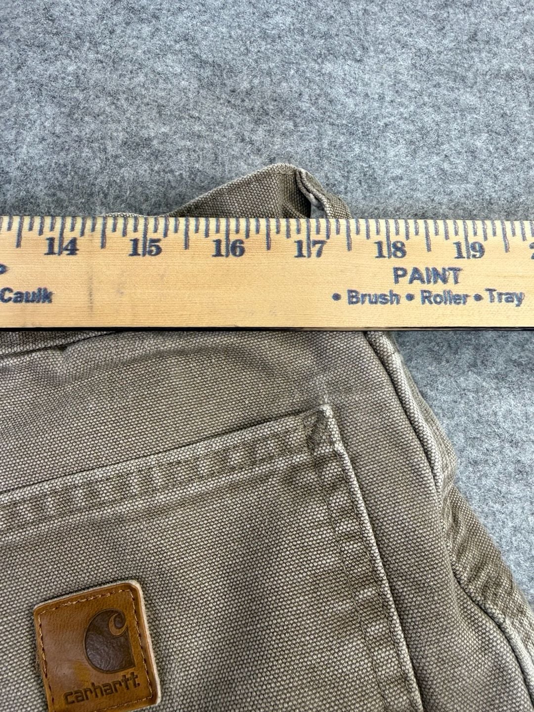 Vintage Y2K Carhartt Carpenter Pants 38 x 32 – Brown Canvas Dungaree Fit 9