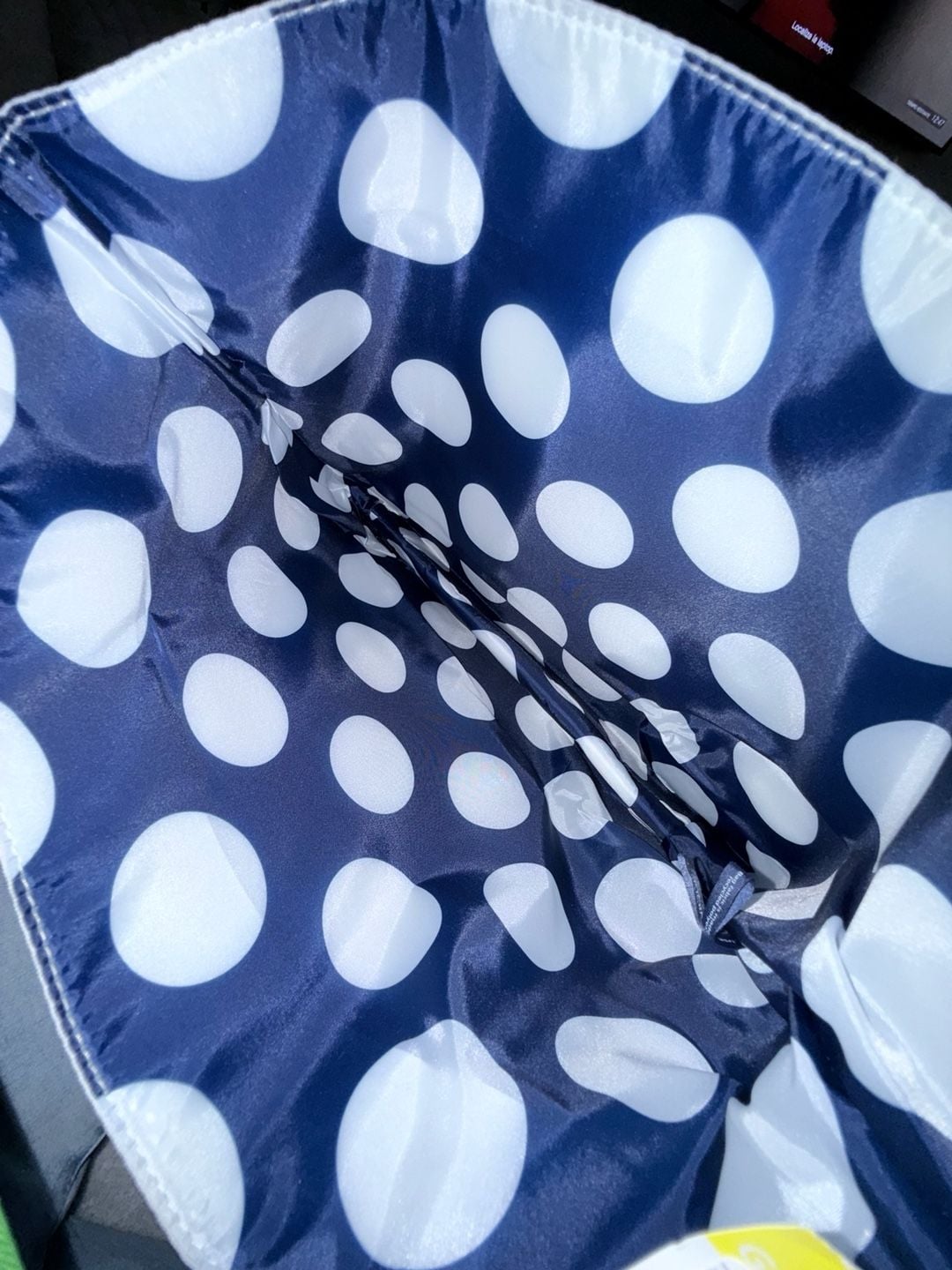 Clinique x Kate Spade Blue White Stripe Green Handle Tote Bag 5
