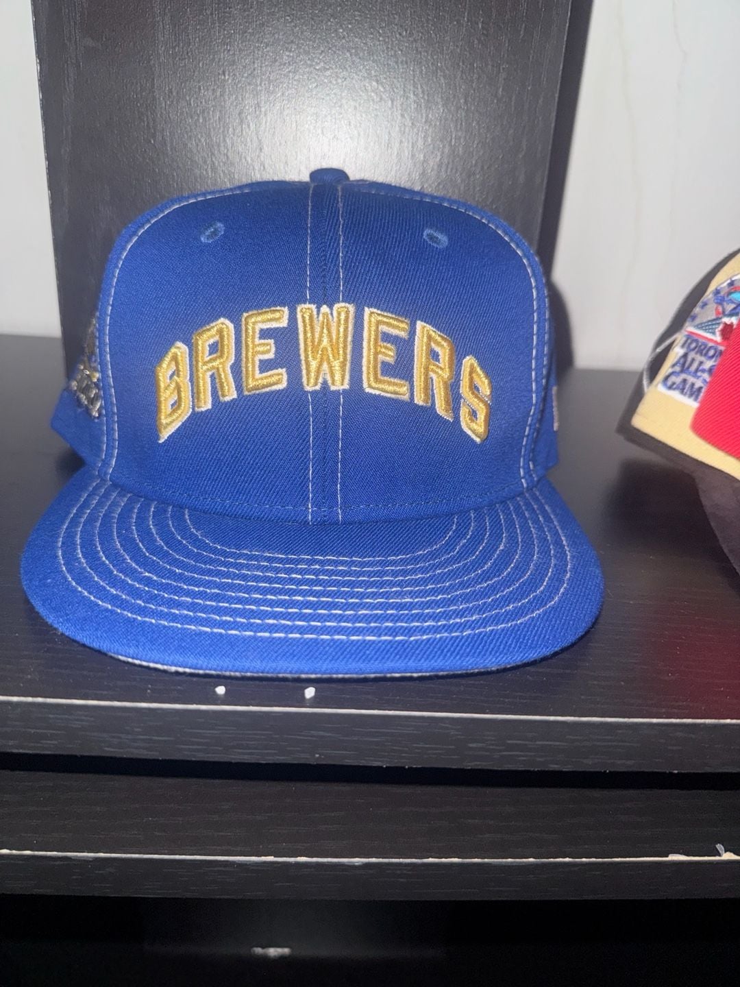 New Era Milwaukee Brewers County Stadium Patch 59FIFTY Fitted Hat Royal 2