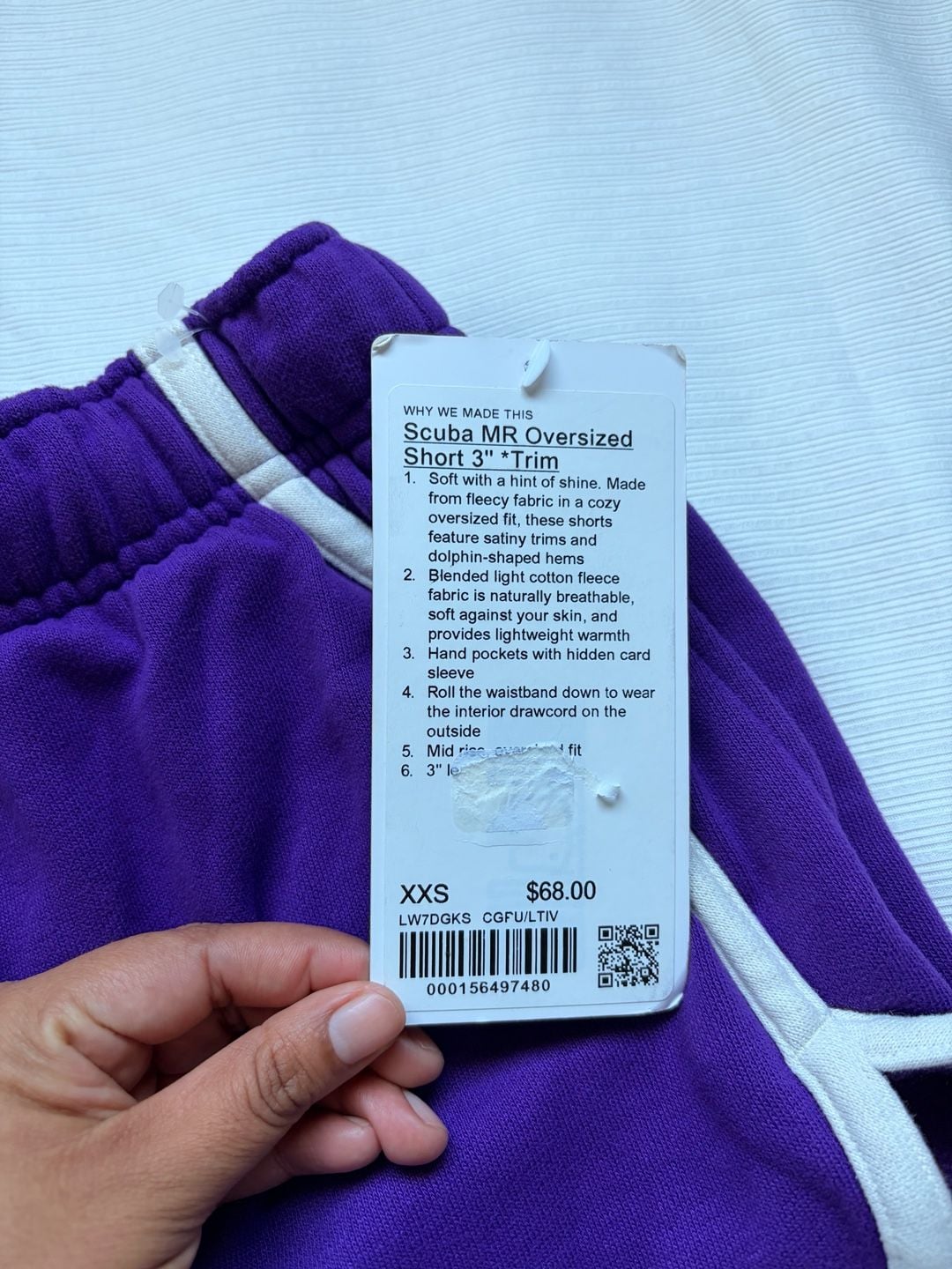 Lululemon Scuba MR Oversized Short 3 Trim Purple Size XXS 9