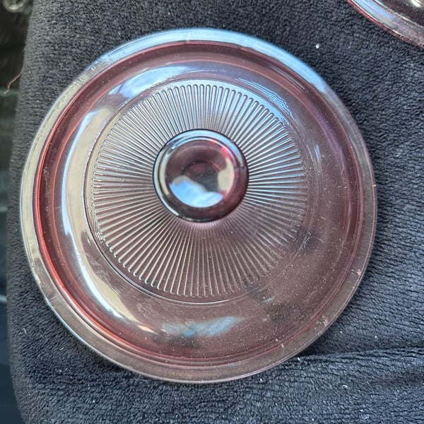 Pyrex Visions Cranberry Glass Saucepan Lid V1.5C