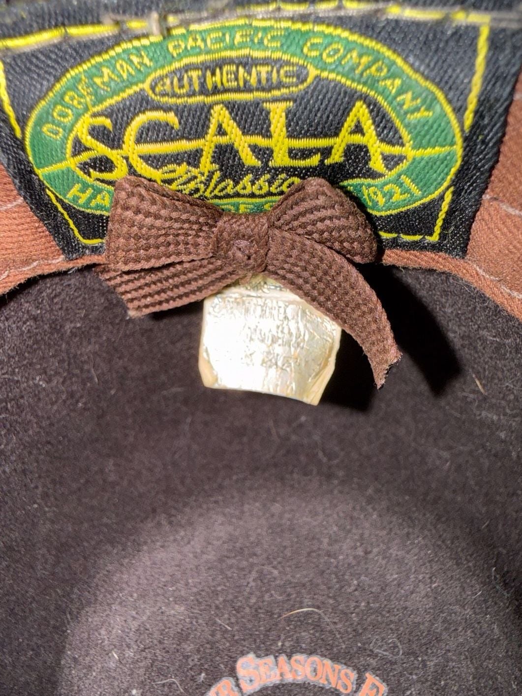 Scala Classico Wool Felt Fedora Hat Brown Leather Band 7