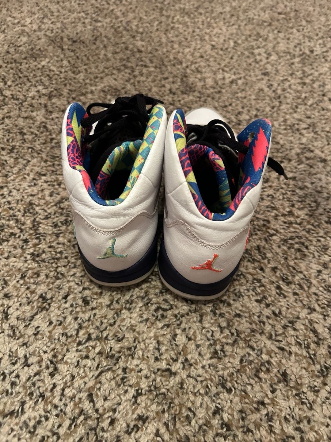 Jordan Air Jordan 5 Retro Alternate Bel-Air White Leather Sneakers Size 2Y 3