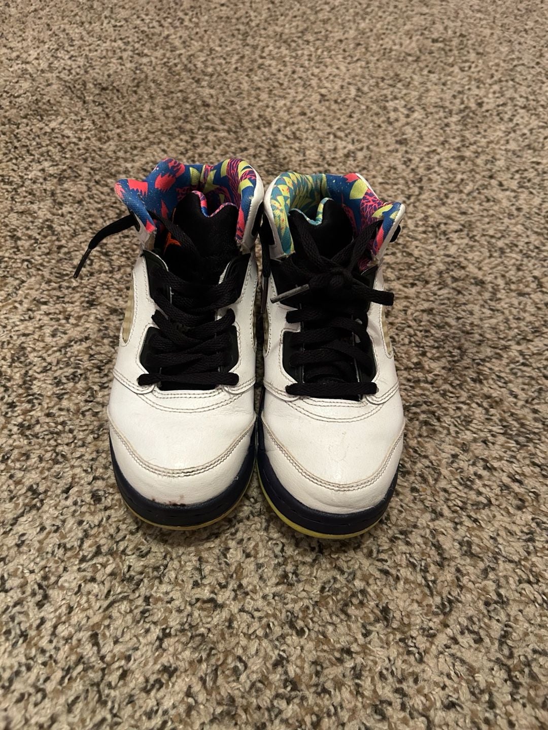 Jordan Air Jordan 5 Retro Alternate Bel-Air White Leather Sneakers Size 2Y 5