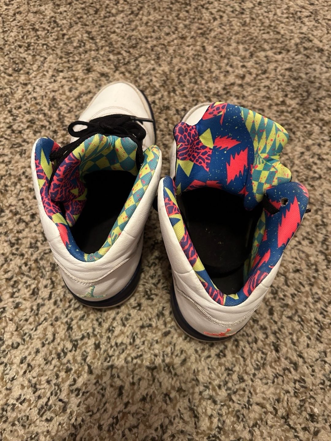 Jordan Air Jordan 5 Retro Alternate Bel-Air White Leather Sneakers Size 2Y 6