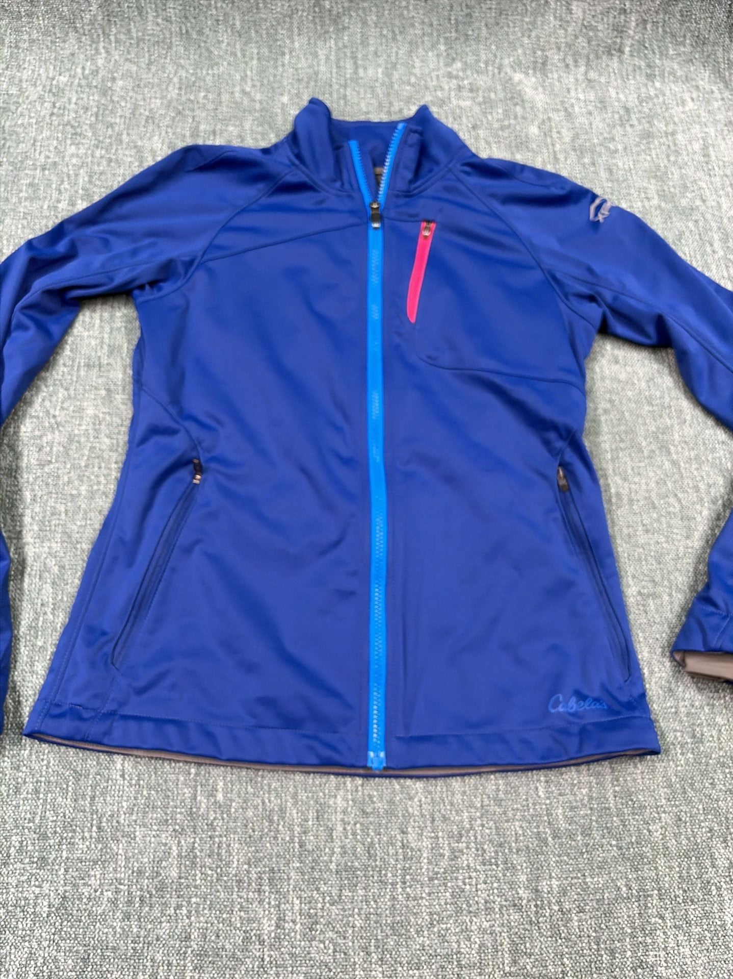 Cabelas XPG Softshell Jacket Size S Windstopper Blue Full Zip Outdoor 2