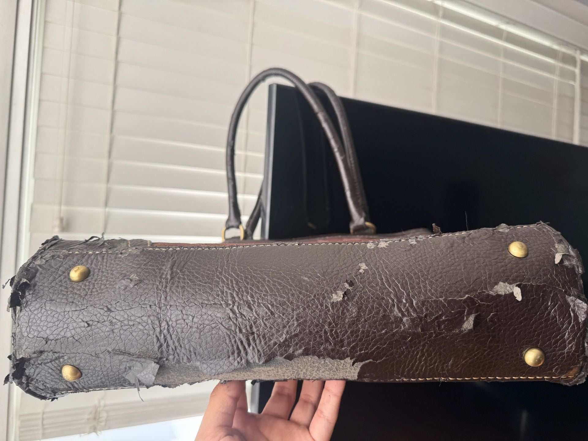 Coach Hamptons Signature Brown Satchel Handbag 5