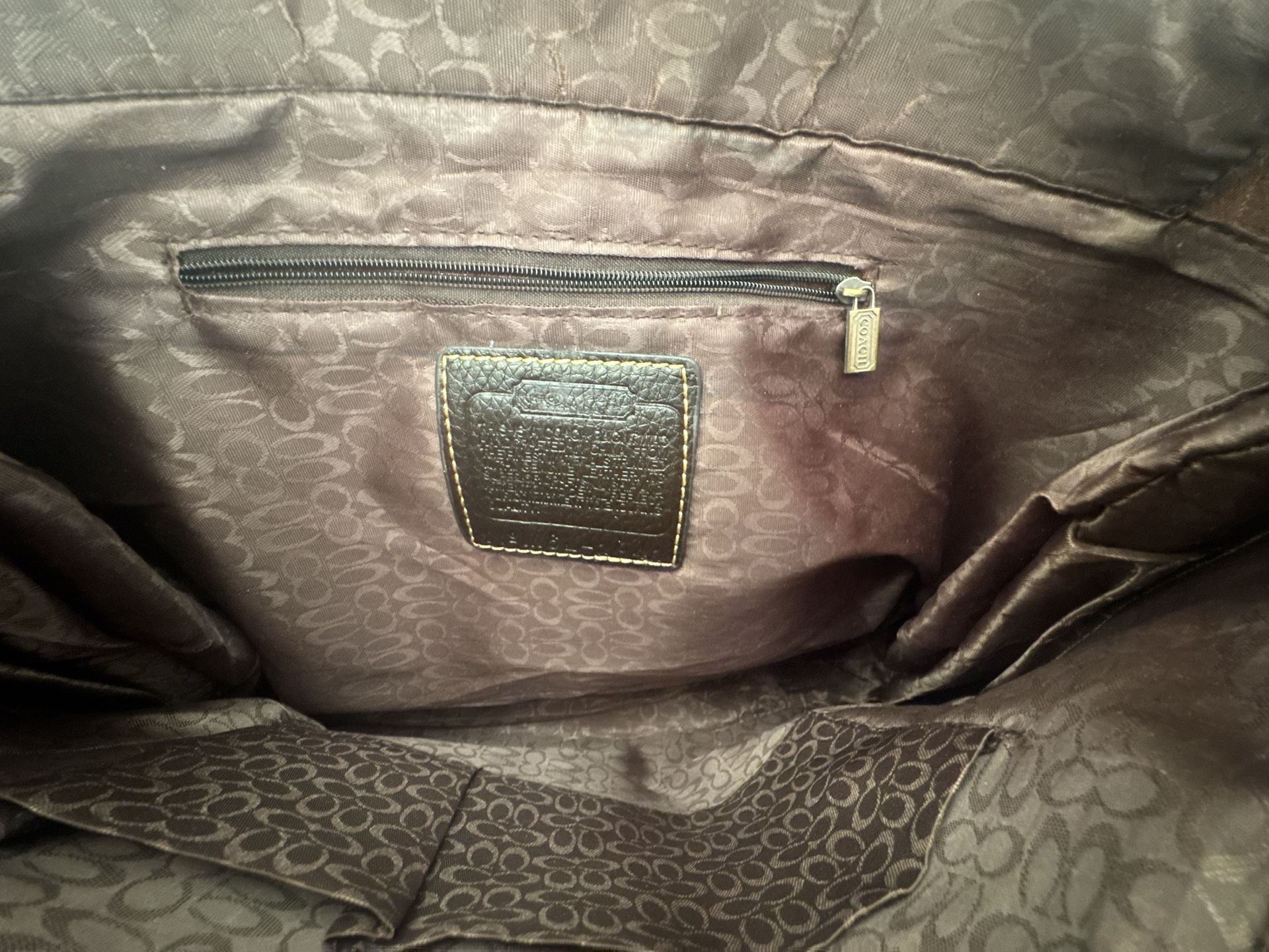 Coach Hamptons Signature Brown Satchel Handbag 7