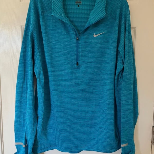 Nike Dri-FIT 1/2 Zip Pullover Size XL Blue Athletic Running Shirt