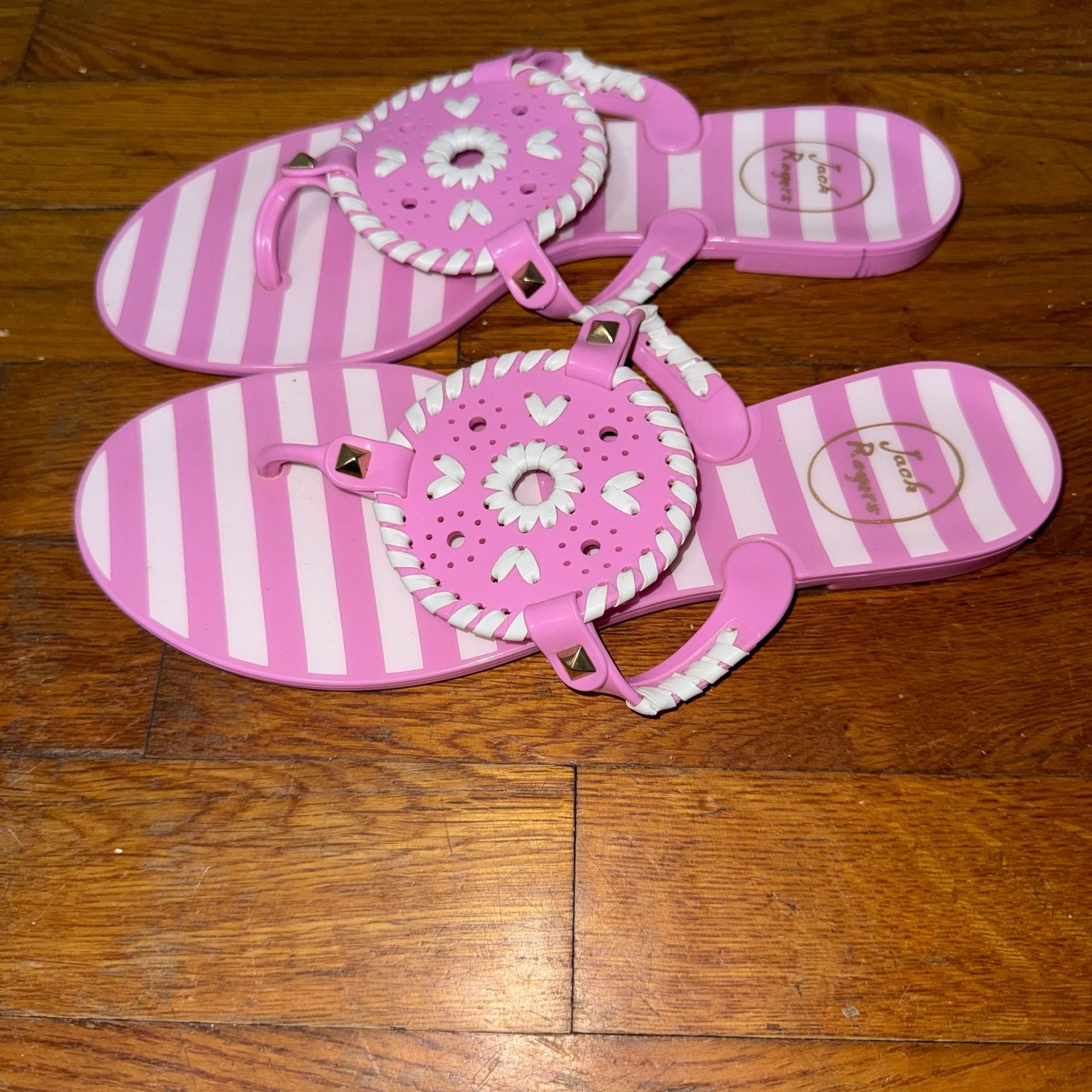 Jack Rogers Georgica Jelly Sandal Size 7 Pink 3