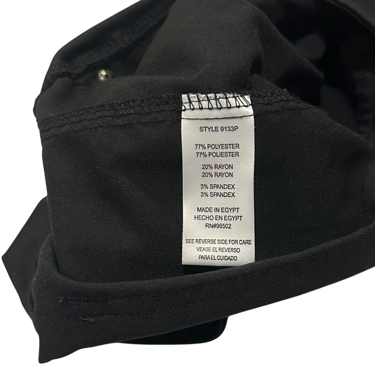 Healing Hands Purple Label Yoga Scrub Pants Black Petite Medium 6