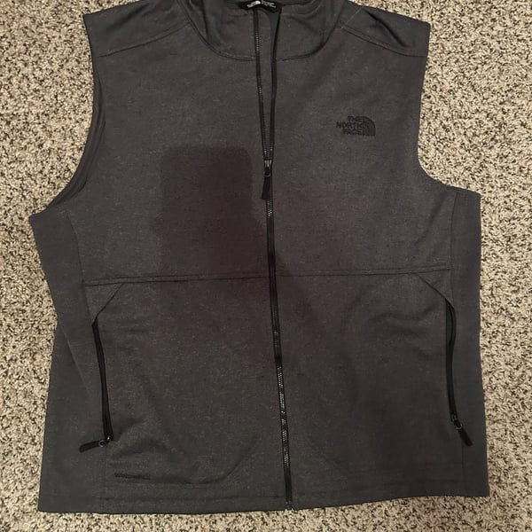 The North Face WindWall Soft Shell Full Zip Vest Dark Grey
