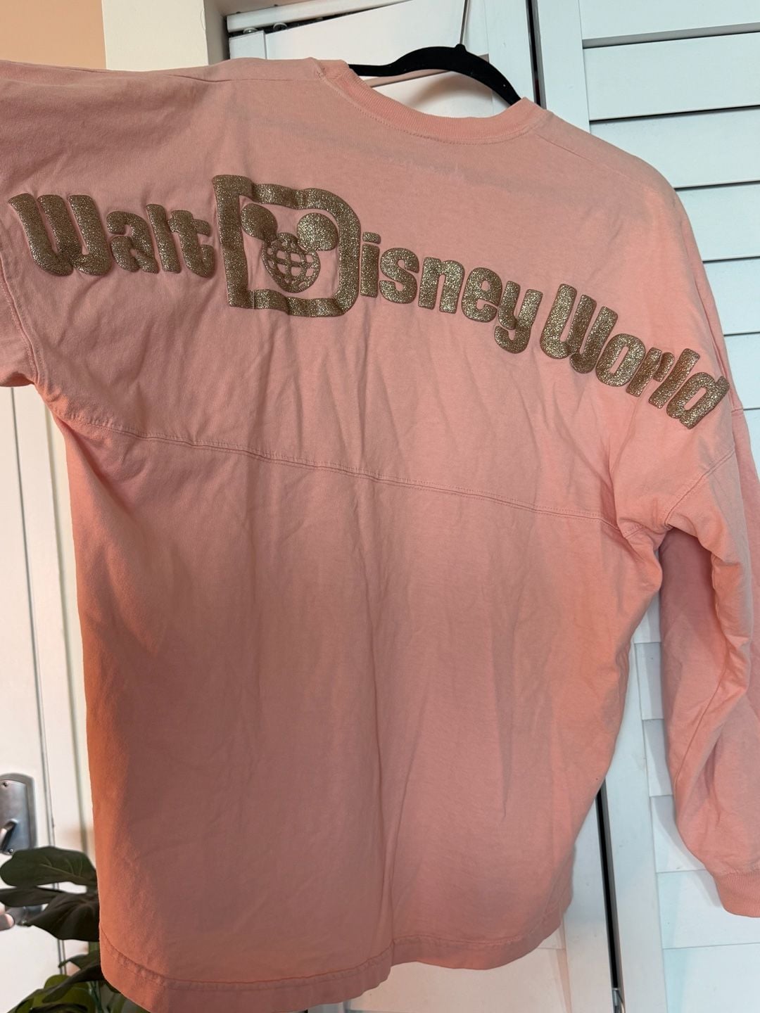 Disney Parks Spirit Jersey Size M Walt Disney World Peach Rose Gold Glitter 2
