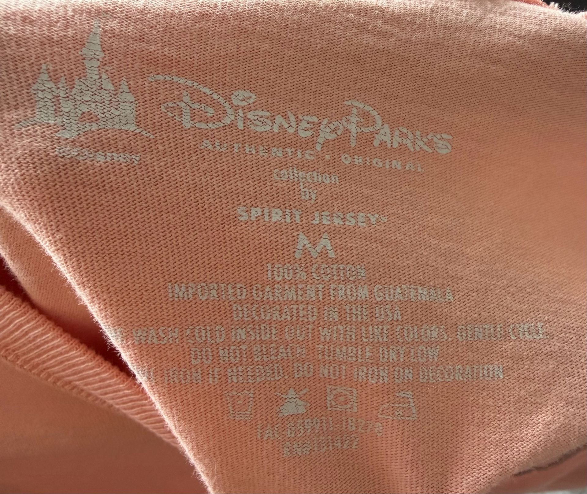 Disney Parks Spirit Jersey Size M Walt Disney World Peach Rose Gold Glitter 3