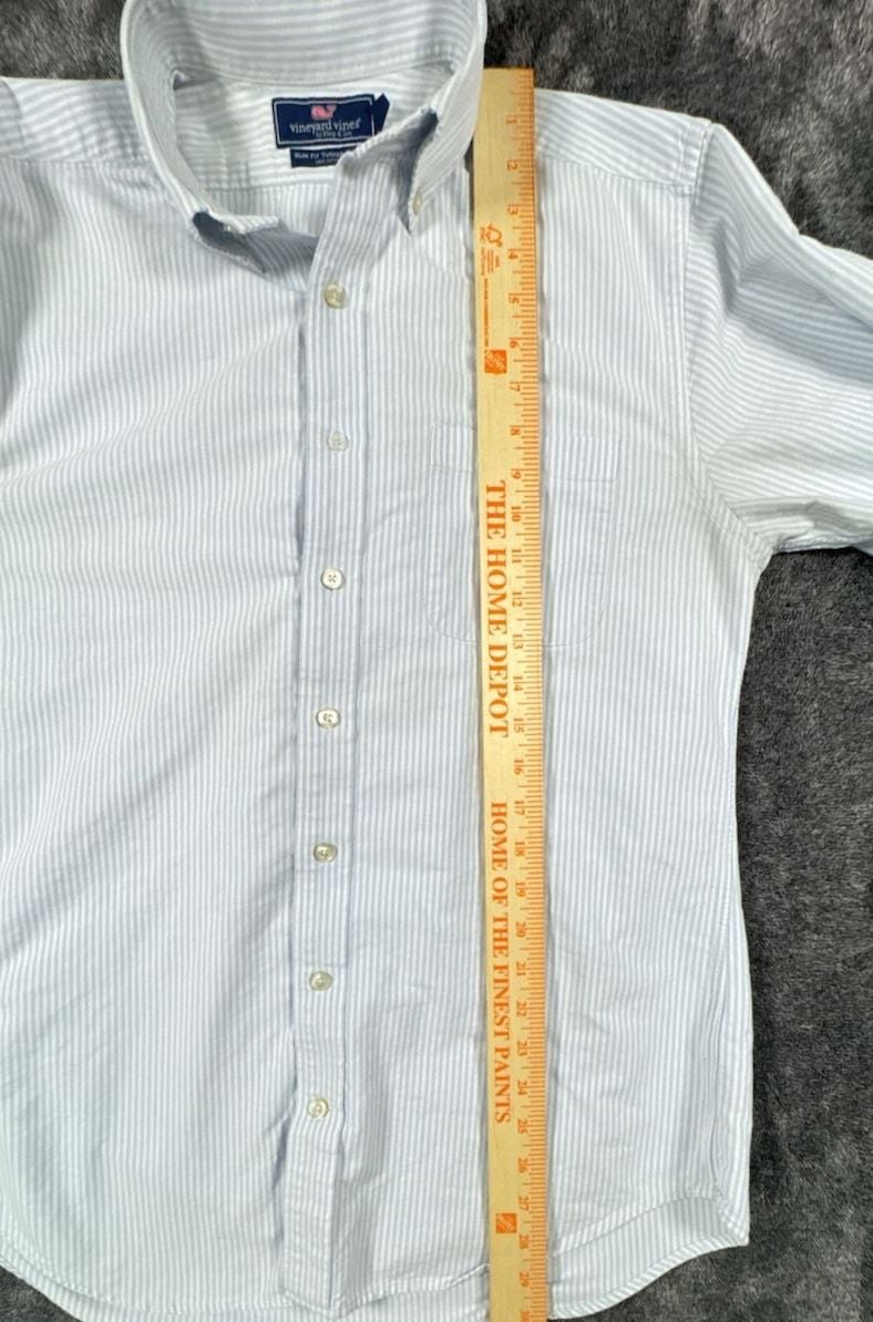 Vineyard Vines Slim Fit Tucker Shirt Striped Button Down Size XS White Blue 5