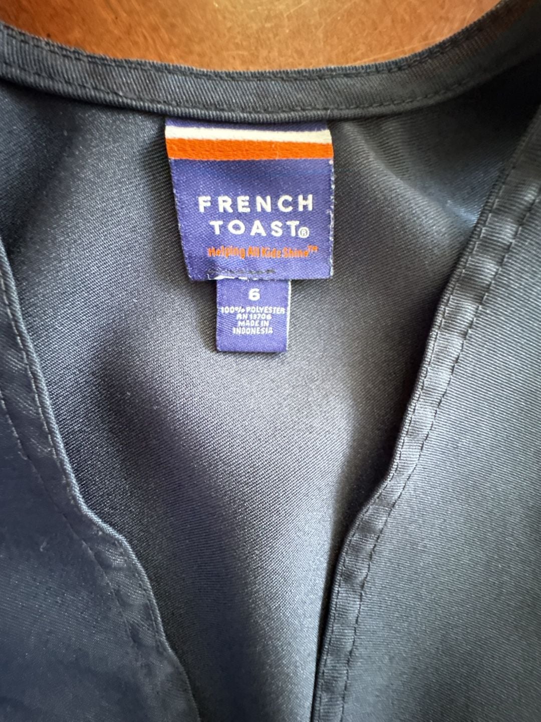 Girls French Toast School Uniform V-Neck Pleated Jumper Size 6 Blue 3