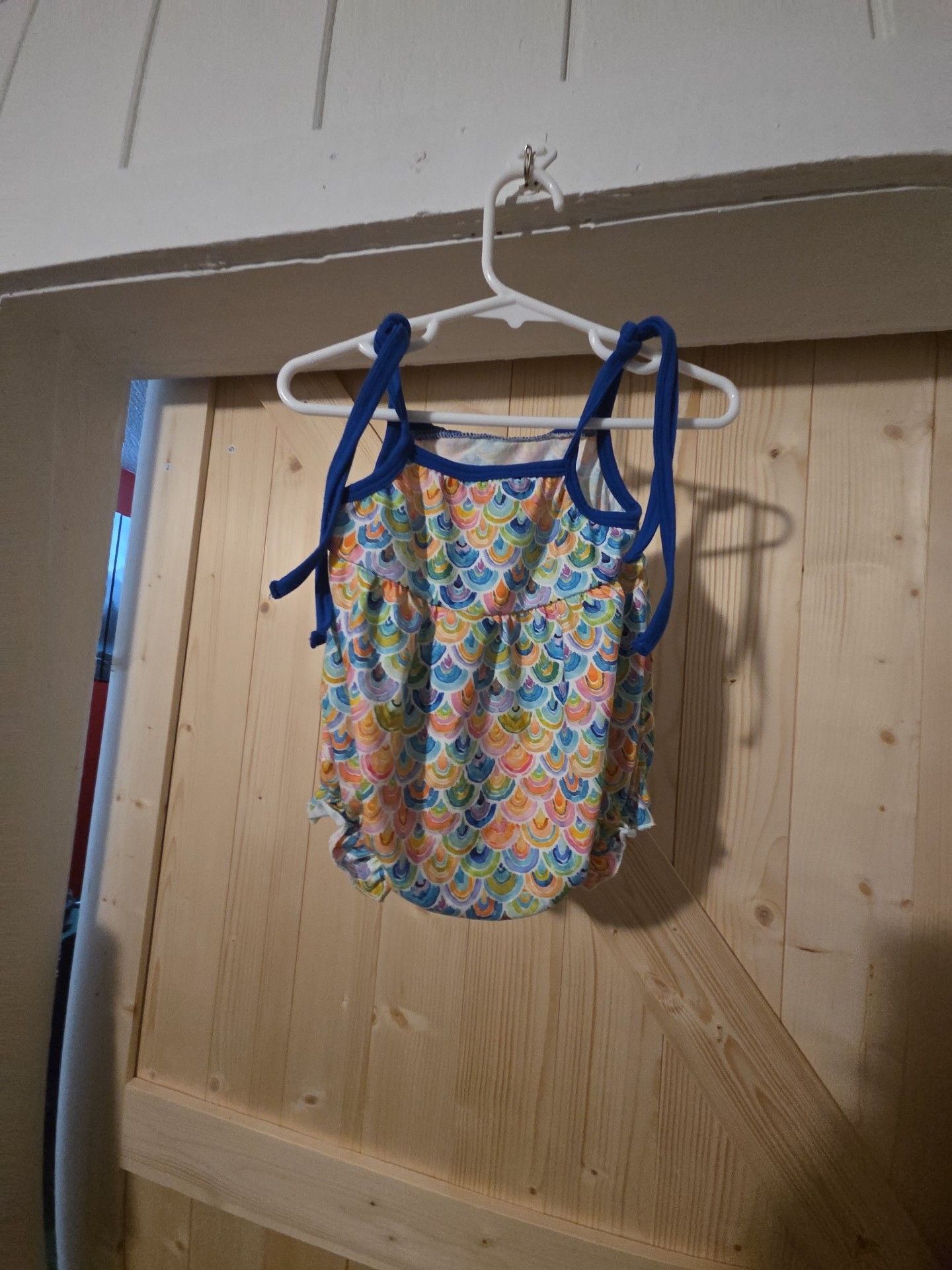 Abby & Evie Rainbow Romper Size 12M Multi Pockets 5