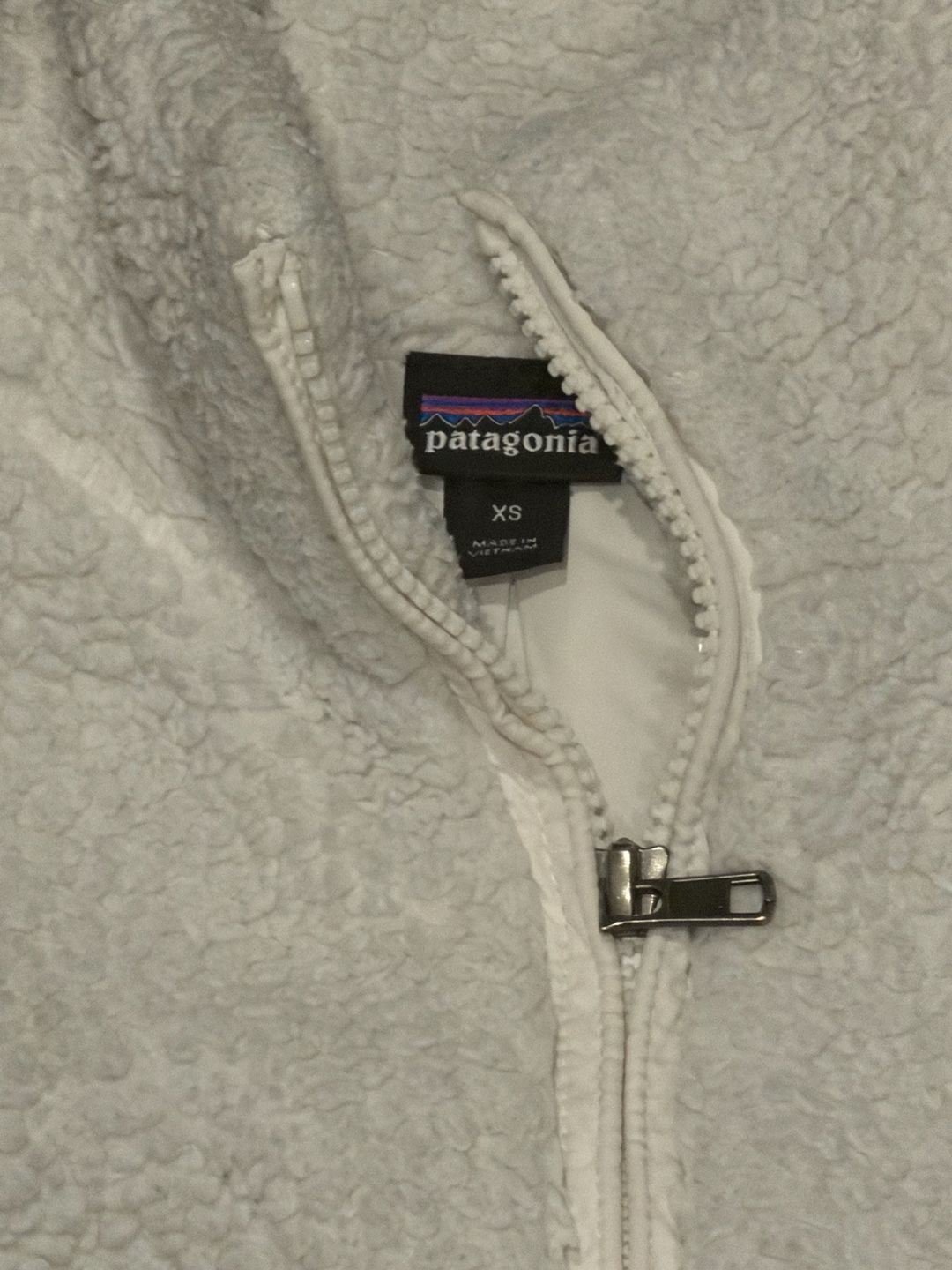 Patagonia Los Gatos Fleece Vest Size XS White Full Zip 6
