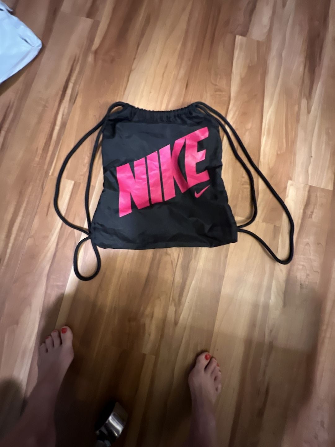 Nike Heritage Gymsack Drawstring Bag Black Rush Pink 1