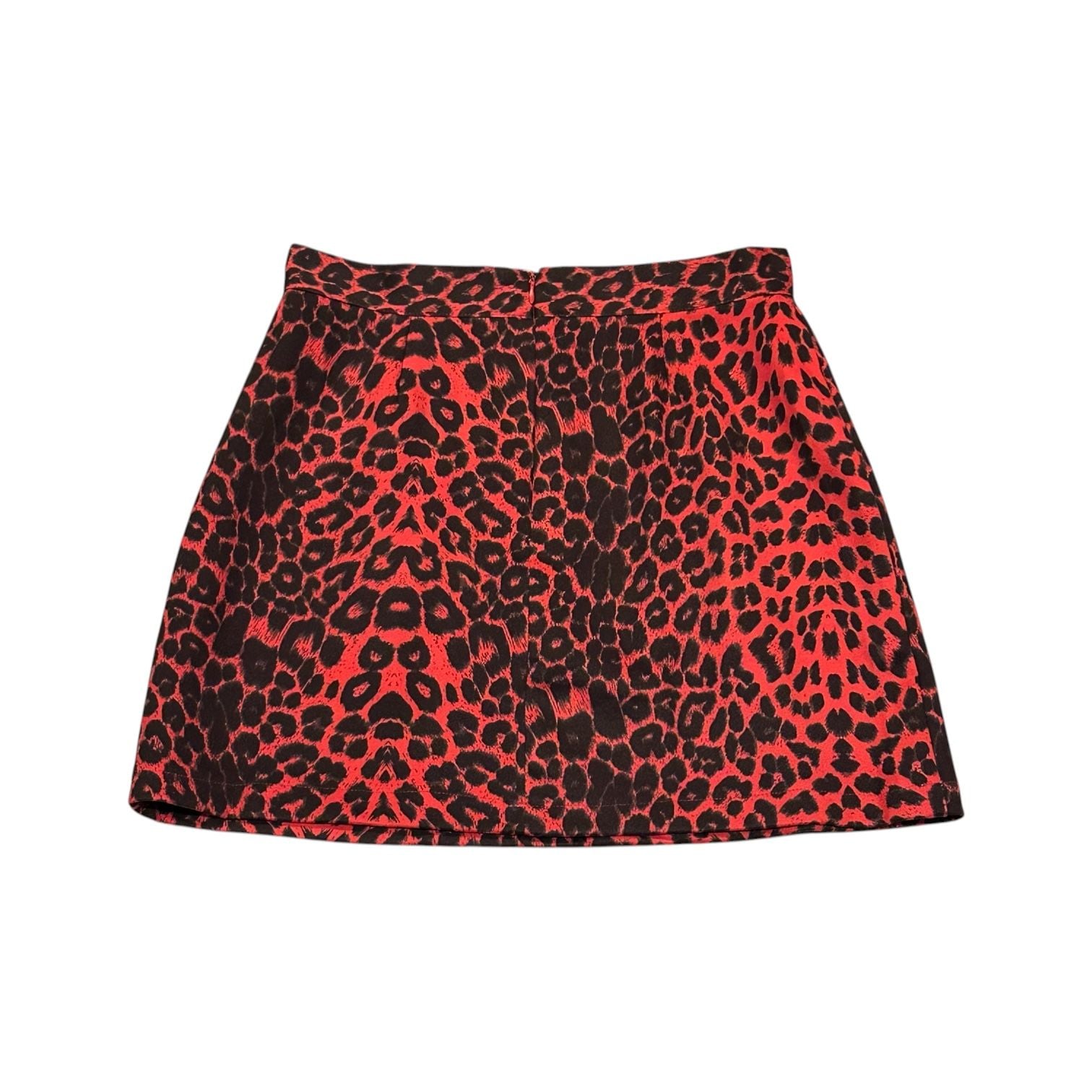 Bershka Red Animal Print Mini Skirt Size Small 3