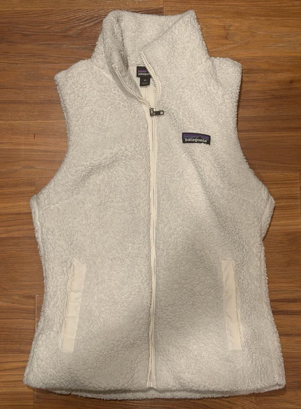 Patagonia Los Gatos Fleece Vest Size XS White Full Zip 2