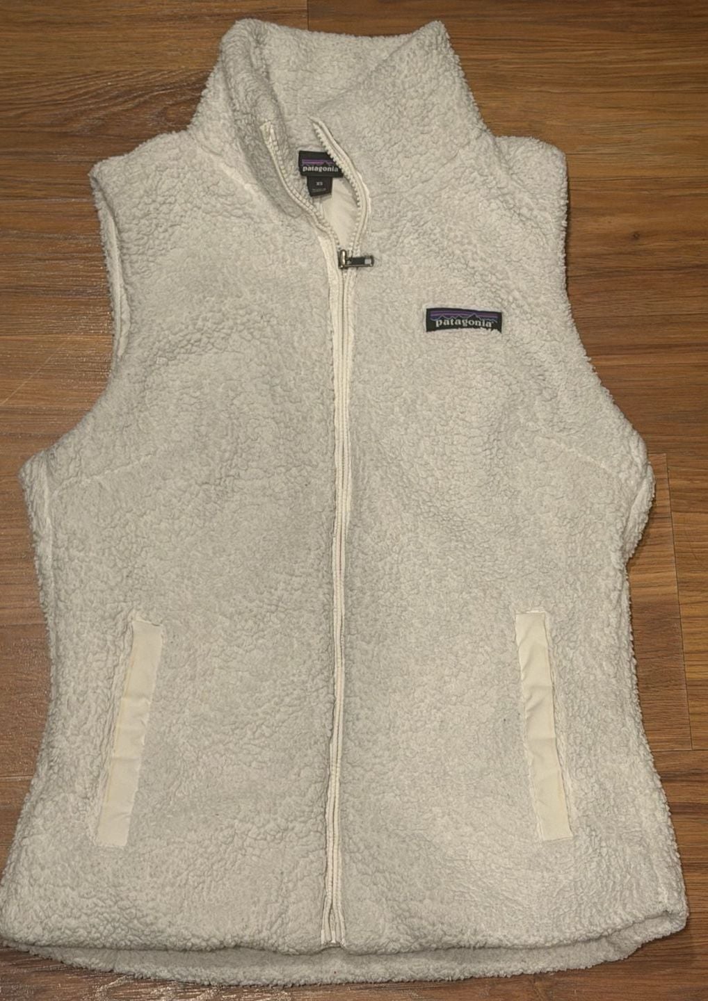 Patagonia Los Gatos Fleece Vest Size XS White Full Zip 5
