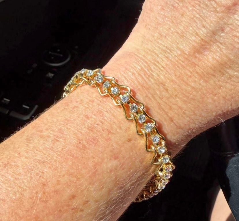 Vintage Gold Tennis Bracelet 1