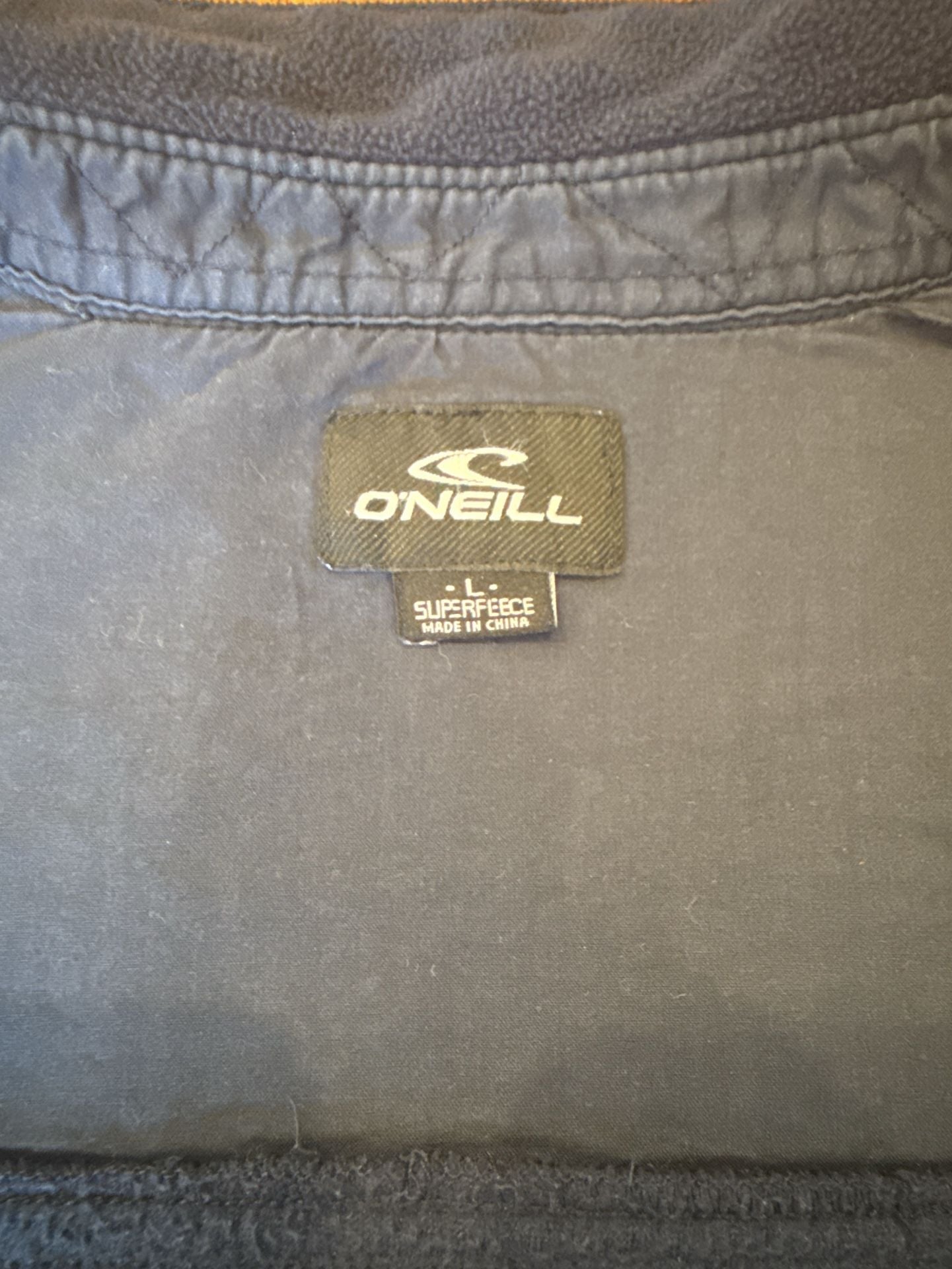 O'Neill Shirt Mens L Blue Fleece Long Sleeve Button Up Superfleece Top 7