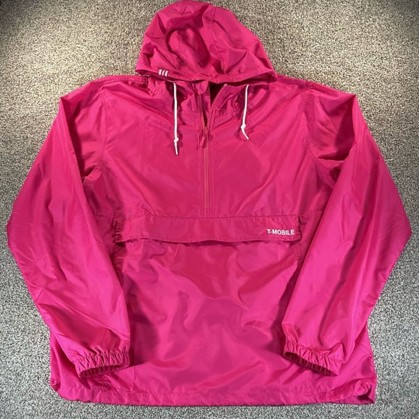 T-Mobile Anorak Wind Breaker Pullover Jacket Pink. Nice!