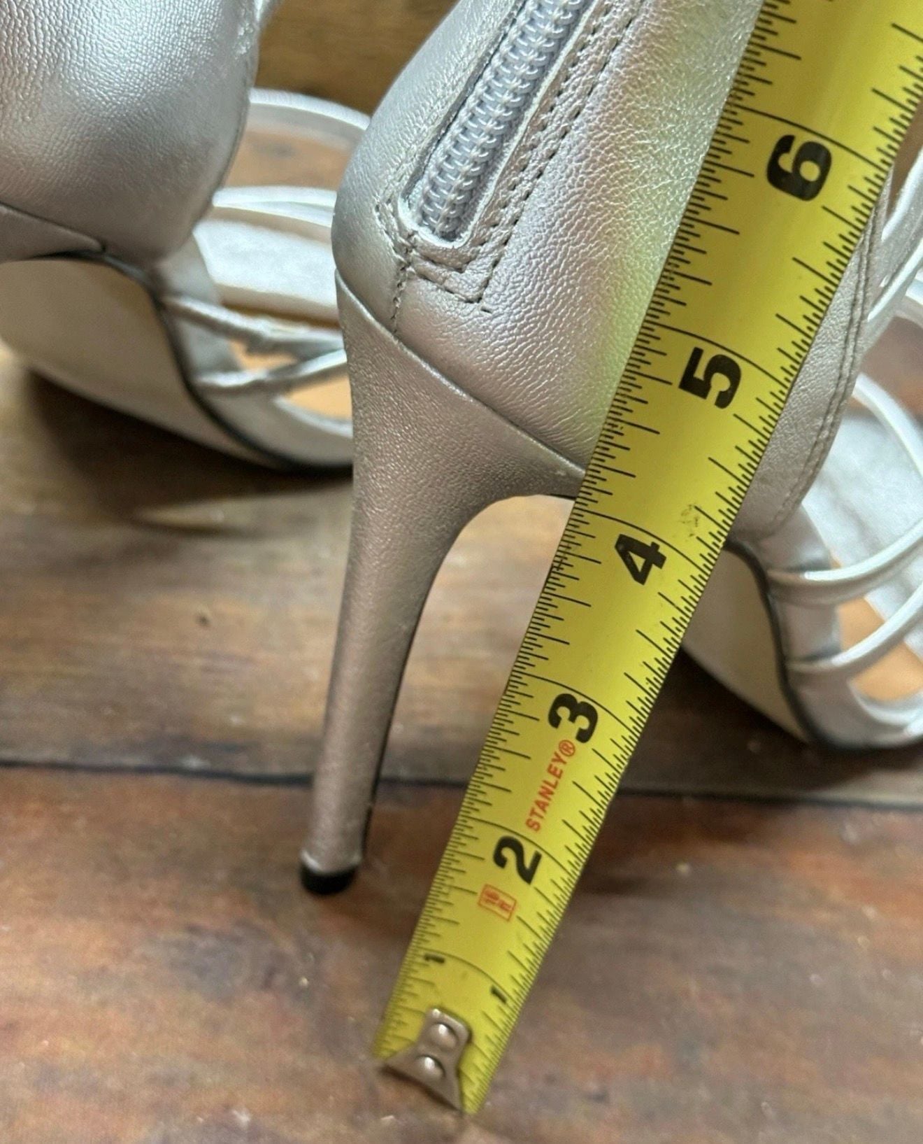 Steve Madden Tierney Strappy Stiletto Heel Sandal Size 8 Silver 4