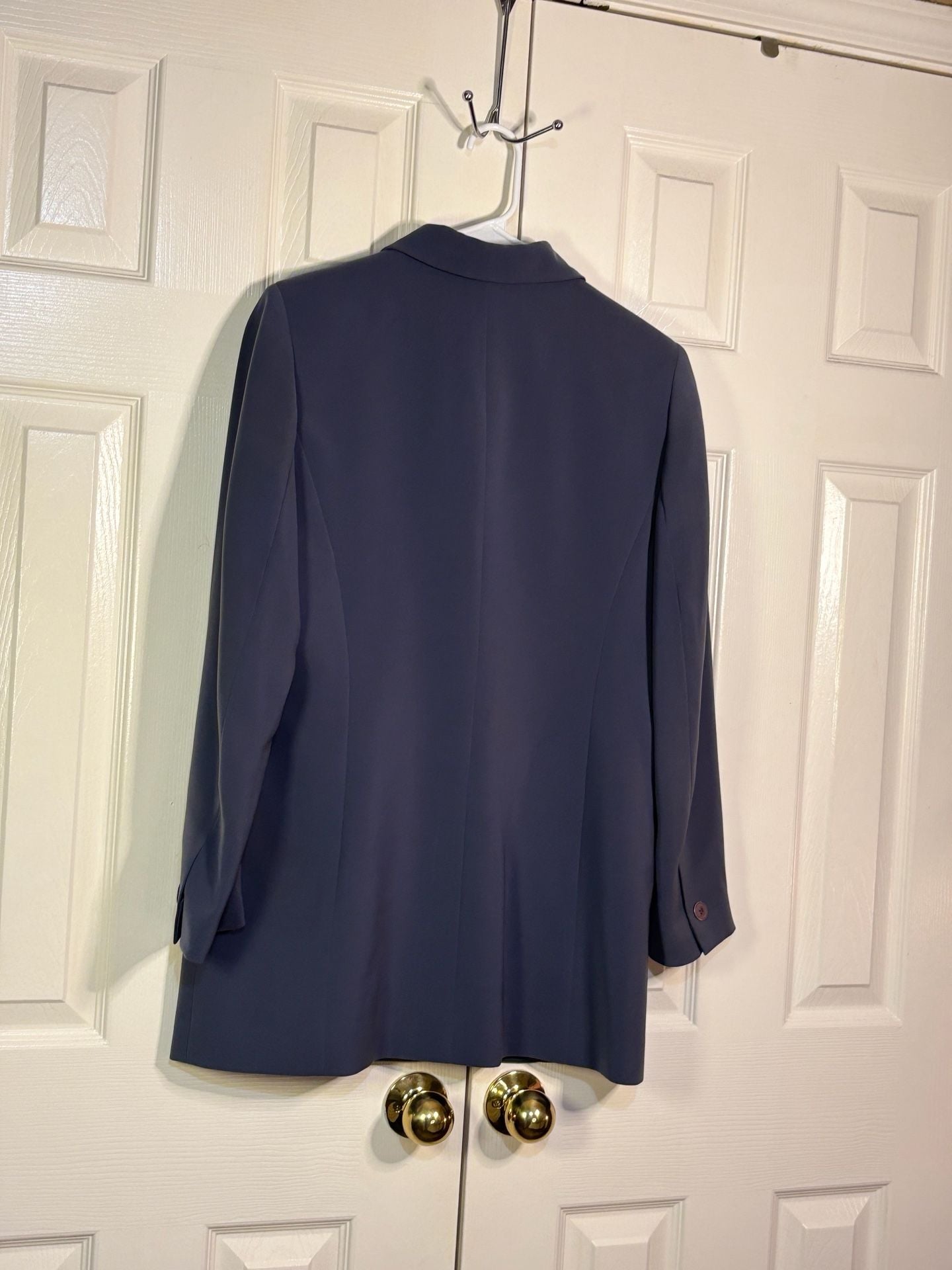 Kasper & Company Blazer Size 10 Blue Long Sleeve Button Front 6