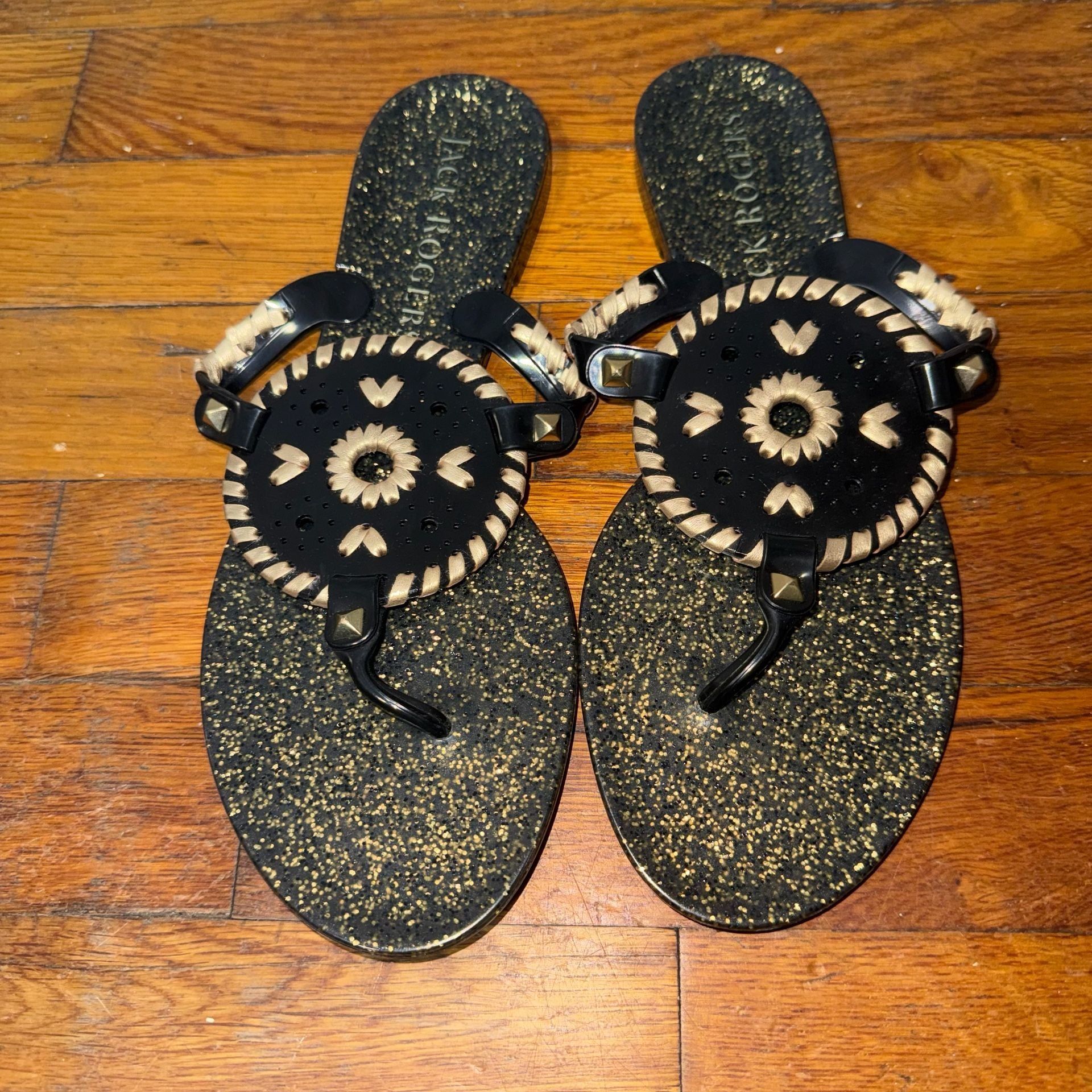 Jack Rogers Georgica Jelly Sandal Size 7 Black 2